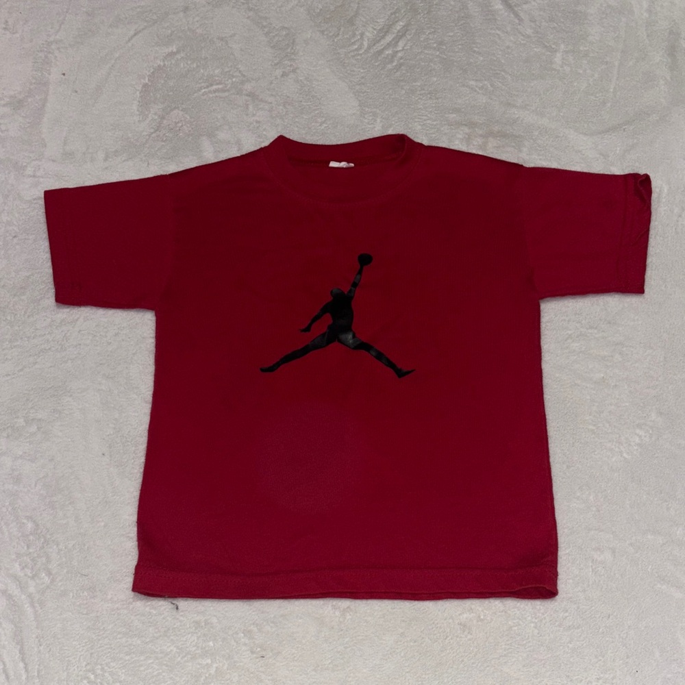 Jordan Red T-Shirt with Black Logo